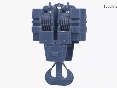 Liebherr LR Crane Hook Block 02 3D model