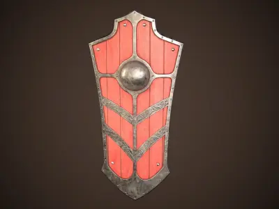 Knight Shield 03 Low-poly 3D model