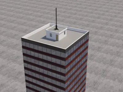 Modern Building Exterior Skyscraper 2 3D model