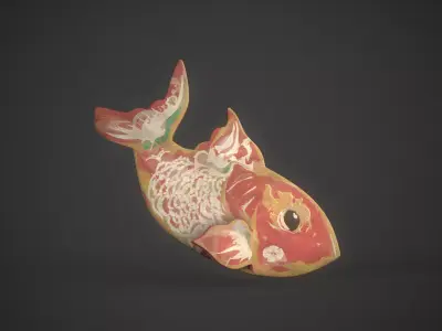 Fish Mascot Signage 3D model