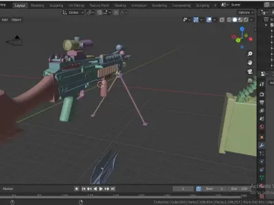 M249 SAW 3D model