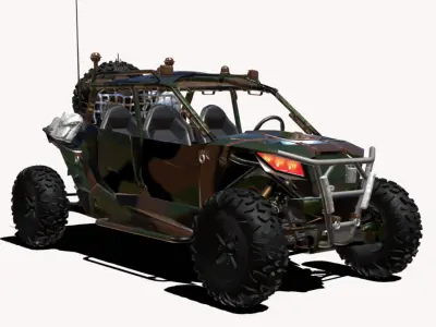 UTV 4X4  Low-poly 3D model