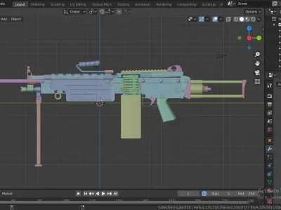 M249 SAW 3D model