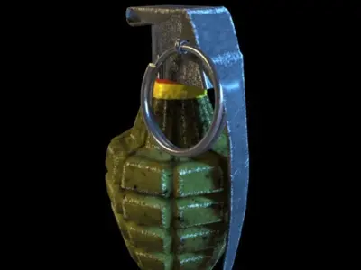 Mk2 grenade Low-poly 3D model 3