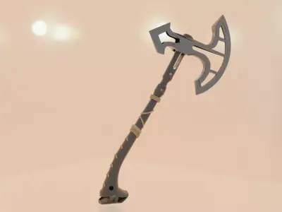 viking axe 3D model 6