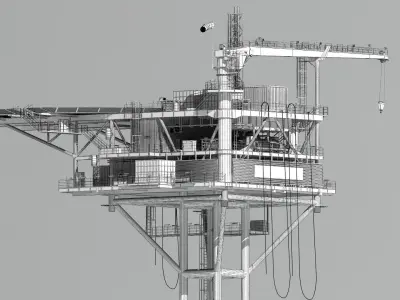 minimum facility platform 3D model