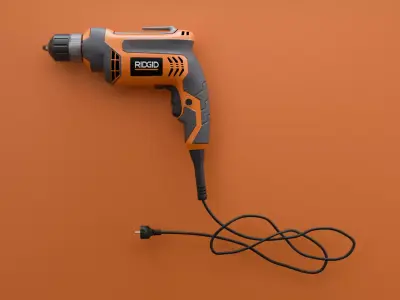 Rigid 8 Amp 38 inCorded DrillDriver Low-poly 3D model