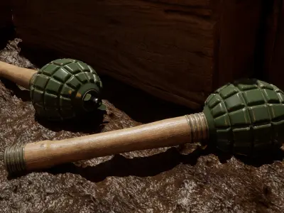 Frag Stick Grenade 3D model