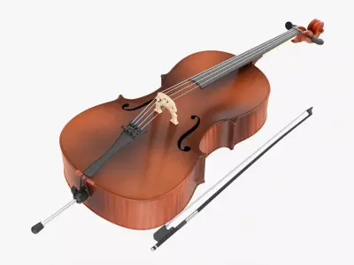 Acoustic cello 3D model