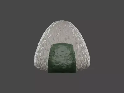 4 Part Onigiri Low-poly 3D model
