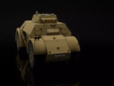 Autoblinda 40  AB40 Low-poly 3D model