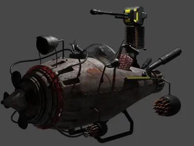 3D science fiction motorcycle  3D model