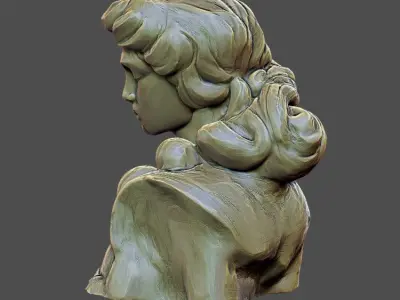 Classic Art Sculpt Female torso and head 3D print model purchase