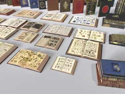 RPG Books Low-poly 3D model