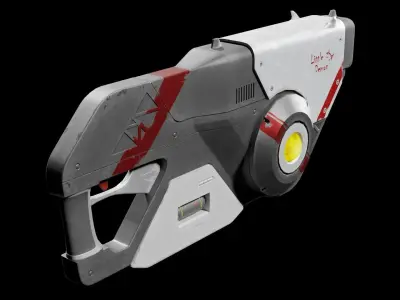 Scifi Pistol Low-poly 3D model