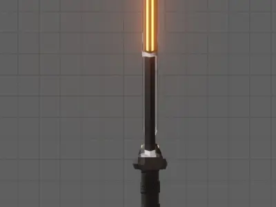 Samurai Sword Low-poly 3D model get