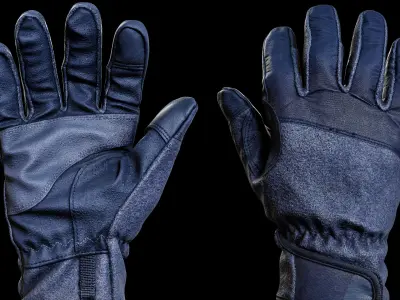 Winter Gloves 005 Low-poly 3D model