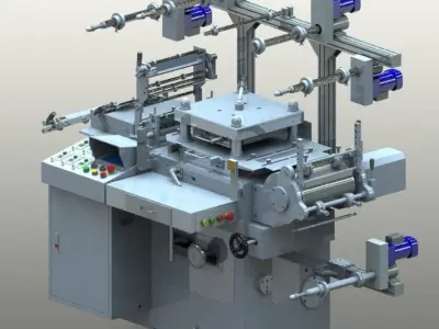 WA300G-Die Cutting machine 3D model