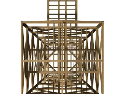 Structure for machine support 3D model