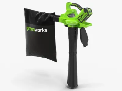 Leaf Blower Vacuum DigiPro G-MAX 40V GreenWorks Low-poly 3D model