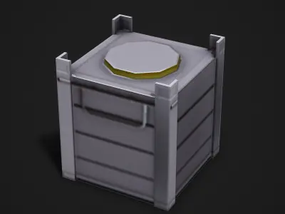 Metal Container - Low Poly Game Ready Low-poly 3D model