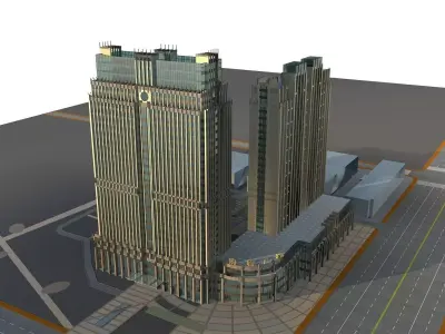 Commercial Building 3D model 11