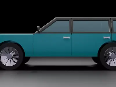Low Poly Car - Game Ready Stylized Vehicle Low-poly 3D model