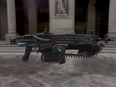 Weapbon Lancer Gun Low-poly 3D model