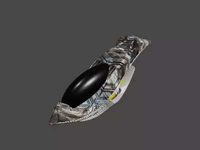 spaceship hunter Low-poly 3D model