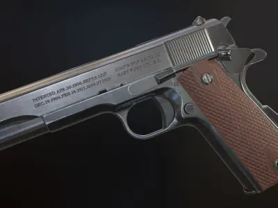 Colt 1911 Low-poly 3D model