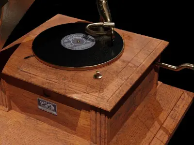 Victrola Vintage Phonograph Detailed 3D Model 3D model