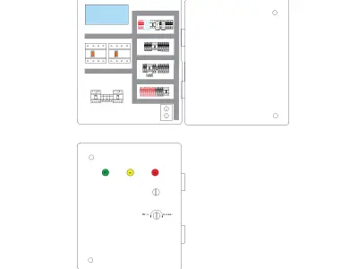 2D electricity box 3D model