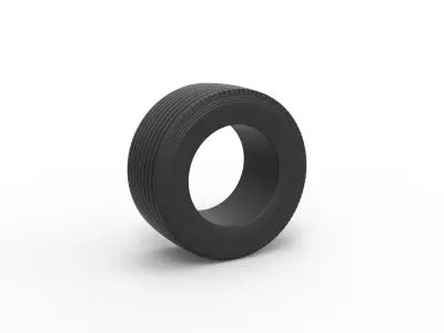 Super single semi tire 2 Scale 1 to 25 3D print model