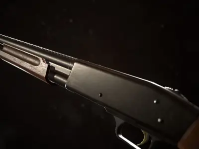 Mossberg 500 Shotgun Low-poly 3D model