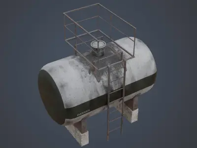 Oil tank Low-poly 3D model buy