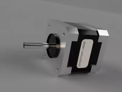 Stepper motor NEMA17 Free low-poly 3D model