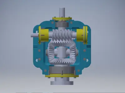 Speed Reducer gearbox differential 3D model