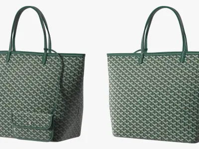  Goyard St Louis GM Bag with Wallet Green 