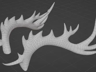 Antler Fantasy Free low-poly 3D model