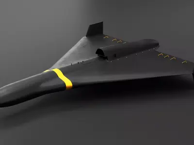 Shahed 238 Jet-Powered Kamikaze Drone Low-poly 3D model