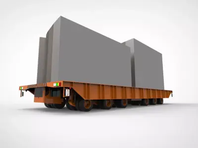 hull trailer shipyard 3D model