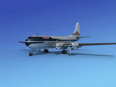 Boeing 377 United Airlines 1 3D model