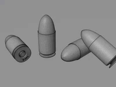 Bullet 3D model Game-ready 3D model
