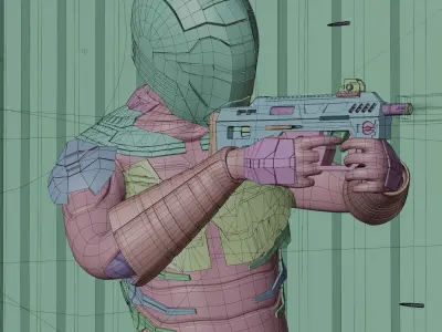 Robocop Troopers Low-poly 3D model