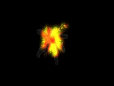 Explosion 3D fireball 3D model