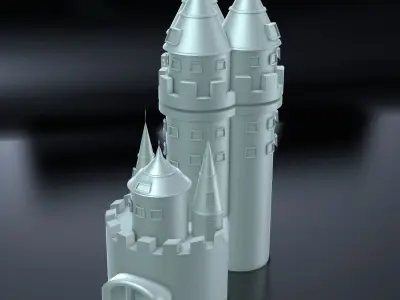 20 BaseMesh Towers Low-poly 3D model