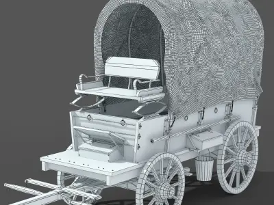 Wagon covered 3D model