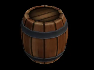 Barrel and Toolbox Free 3D model
