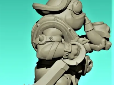 Toad Captain 3D print model