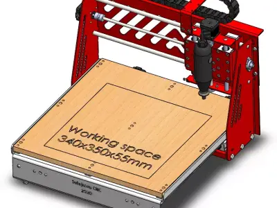 CNC milling machine 3D model